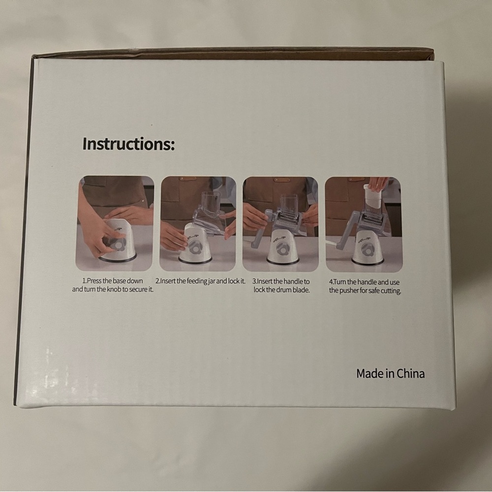 Multi-Function Rotary Cheese Grater - White/Gray - Picture 7 of 7